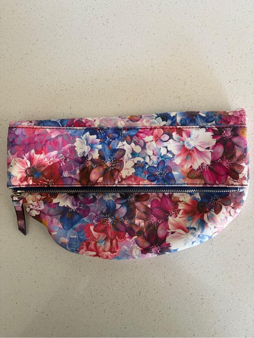 Danielle Nicole Floral Fold-Over Clutch in Pink, Purple & Blue